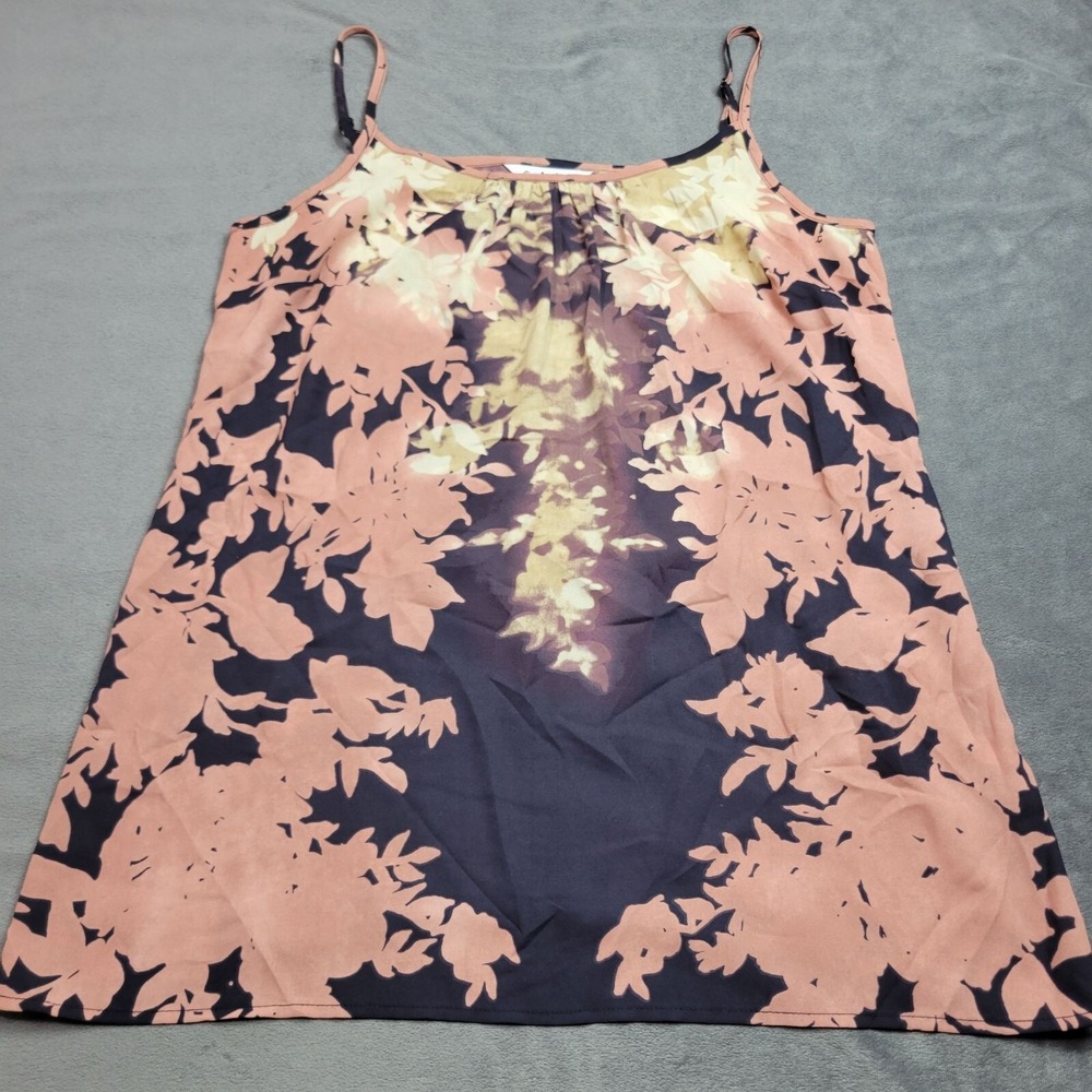 Cabi Womens Floral Print Sleeveless Blouse Small Polyester Pink Black